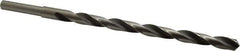 Michigan Drill - 19/32" Drill, 118° Point, High Speed Steel Silver Deming & Reduced Shank Drill Bit - Oxide Finish, 12" OAL, Straight Shank, 9" Flute Length, Right Hand Cut, Standard Point, Spiral Flute, Regular Spiral - USA Tool & Supply