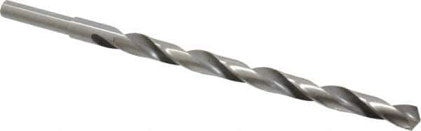Michigan Drill - 39/64" Drill, 118° Point, High Speed Steel Silver Deming & Reduced Shank Drill Bit - Oxide Finish, 12" OAL, Straight Shank, 9" Flute Length, Right Hand Cut, Standard Point, Spiral Flute, Regular Spiral - USA Tool & Supply