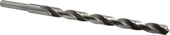 Michigan Drill - 43/64" Drill, 118° Point, High Speed Steel Silver Deming & Reduced Shank Drill Bit - Oxide Finish, 12" OAL, Straight Shank, 9" Flute Length, Right Hand Cut, Standard Point, Spiral Flute, Regular Spiral - USA Tool & Supply