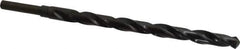 Michigan Drill - 11/16" Drill, 118° Point, High Speed Steel Silver Deming & Reduced Shank Drill Bit - Oxide Finish, 12" OAL, Straight Shank, 9" Flute Length, Right Hand Cut, Standard Point, Spiral Flute, Regular Spiral - USA Tool & Supply