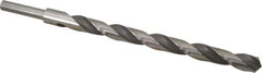 Michigan Drill - 47/64" Drill, 118° Point, High Speed Steel Silver Deming & Reduced Shank Drill Bit - Oxide Finish, 12" OAL, Straight Shank, 9" Flute Length, Right Hand Cut, Standard Point, Spiral Flute, Regular Spiral - USA Tool & Supply