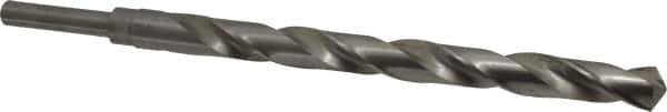 Michigan Drill - 25/32" Drill, 118° Point, High Speed Steel Silver Deming & Reduced Shank Drill Bit - Oxide Finish, 12" OAL, Straight Shank, 9" Flute Length, Right Hand Cut, Standard Point, Spiral Flute, Regular Spiral - USA Tool & Supply