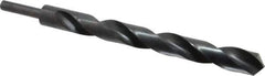 Michigan Drill - 1" Drill, 118° Point, High Speed Steel Silver Deming & Reduced Shank Drill Bit - Oxide Finish, 12" OAL, Straight Shank, 9" Flute Length, Right Hand Cut, Standard Point, Spiral Flute, Regular Spiral - USA Tool & Supply