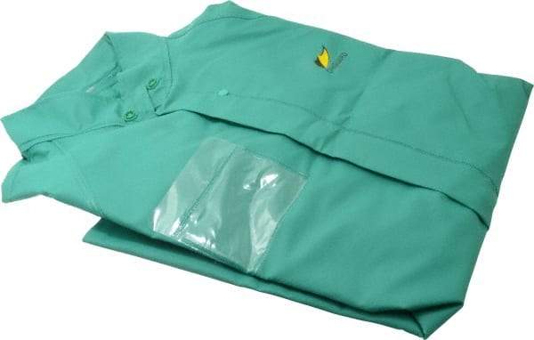 OnGuard - Size S, Green, Chemical, Rain, Flame Resistant/Retardant Jacket - 46" Chest, 1 Pocket - USA Tool & Supply