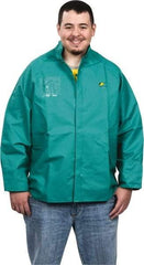 OnGuard - Size L, Green, Chemical, Rain, Flame Resistant/Retardant Jacket - 54" Chest, 1 Pocket - USA Tool & Supply