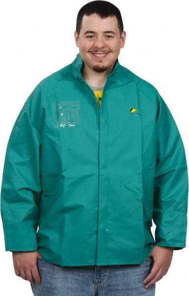 OnGuard - Size XL, Green, Chemical, Rain, Flame Resistant/Retardant Jacket - 58" Chest, 1 Pocket - USA Tool & Supply