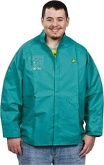 OnGuard - Size 2XL, Green, Chemical, Rain, Flame Resistant/Retardant Jacket - 62" Chest, 1 Pocket - USA Tool & Supply