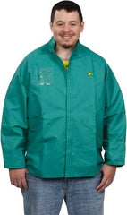 OnGuard - Size 3XL, Green, Chemical, Rain, Flame Resistant/Retardant Jacket - 66" Chest, 1 Pocket - USA Tool & Supply