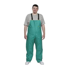 OnGuard - Size M, Green, Chemical Bib Overall - 1 Pocket, Open Ankle, Open Wrist - USA Tool & Supply
