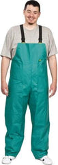 OnGuard - Size XL, Green, Chemical Bib Overall - 1 Pocket, Open Ankle, Open Wrist - USA Tool & Supply