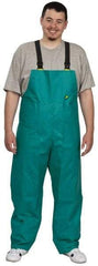 OnGuard - Size 2XL, Green, Chemical Bib Overall - 1 Pocket, Open Ankle, Open Wrist - USA Tool & Supply