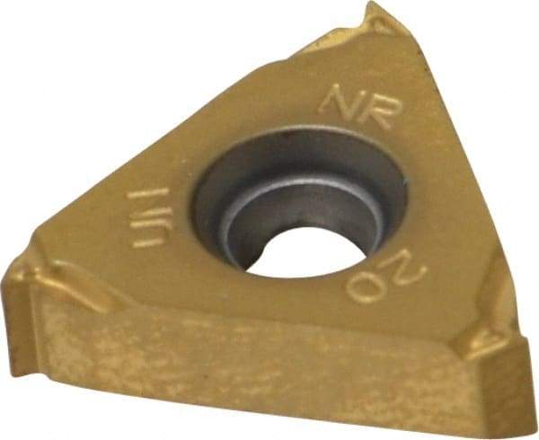Seco - 16NR Internal Right Hand 20 UN Laydown Threading Insert - Grade CP500, TiAlN/TiN Coated Carbide - USA Tool & Supply