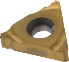 Seco - 16NR Internal Right Hand 32 UN Laydown Threading Insert - Grade CP500, TiAlN/TiN Coated Carbide - USA Tool & Supply