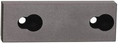 Kurt - 3.969" Wide x 1-3/8" High x 35/64" ThickFlat/No Step Vise Jaw - Steel, Fixed Jaw, Compatible with 4" Vises - USA Tool & Supply