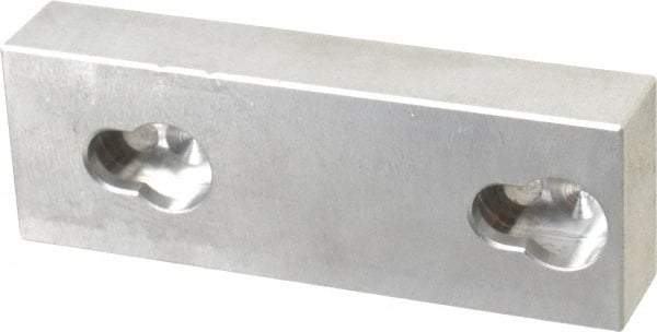 Kurt - 3.969" Wide x 1-3/8" High x 0.73" ThickFlat/No Step Vise Jaw - Aluminum, Fixed Jaw, Compatible with 4" Vises - USA Tool & Supply