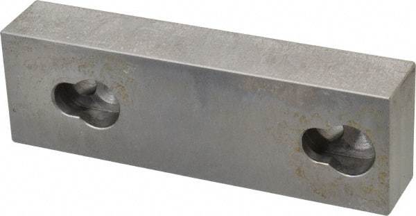 Kurt - 5.969" Wide x 1.88" High x 1-1/8" ThickFlat/No Step Vise Jaw - Semi-Hard, Steel, Fixed Jaw, Compatible with 6" Vises - USA Tool & Supply