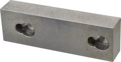 Kurt - 5.969" Wide x 1.88" High x 1-1/8" ThickFlat/No Step Vise Jaw - Semi-Hard, Steel, Fixed Jaw, Compatible with 6" Vises - USA Tool & Supply