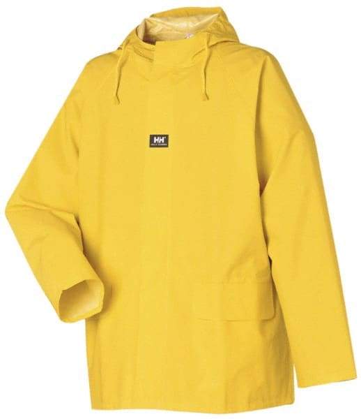 Helly Hansen - Size S, Yellow, Rain Jacket - 34-36" Chest, 2 Pockets - USA Tool & Supply