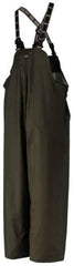 Helly Hansen - Size M, Army Green, Rain Bib Overall - 1 Pocket, Open Ankle - USA Tool & Supply