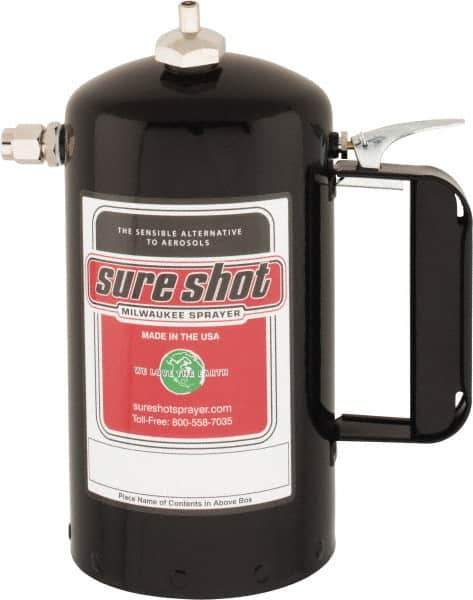 Sure Shot - Enameled Steel Paint Sprayer with Adjustable Plastic Nozzle - 32 oz Capacity, 200 Max psi - USA Tool & Supply