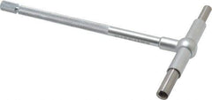 SPI - 2-1/8 to 3-1/2 Inch, 5-7/8 Inch Overall Length, Telescoping Gage - 5 Inch Long Handle, Hardened Tool Steel, Satin Chrome Finish - USA Tool & Supply