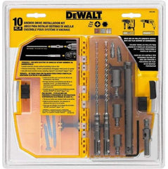 DeWALT - 10 Piece Carbide Tipped Masonry Anchor Installation Kit - For Use with SDS Rotary Hammers - USA Tool & Supply