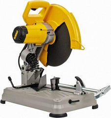 DeWALT - 14" Blade Diam, 1" Arbor Hole, Miter Chop & Cutoff Saw - 1 Phase, 4,000 RPM, 5.5 hp, 120 Volts - USA Tool & Supply