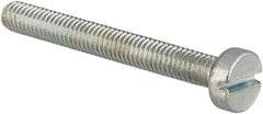 Value Collection - M3x0.50, 25mm Length Under Head Slotted Drive Machine Screw - Cheese Head, Grade 4.8 Steel, Zinc-Plated Finish, Without Washer - USA Tool & Supply