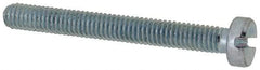 Value Collection - M4x0.70, 35mm Length Under Head Slotted Drive Machine Screw - Cheese Head, Grade 4.8 Steel, Zinc-Plated Finish, Without Washer - USA Tool & Supply