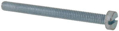 Value Collection - M4x0.70, 45mm Length Under Head Slotted Drive Machine Screw - Cheese Head, Grade 4.8 Steel, Zinc-Plated Finish, Without Washer - USA Tool & Supply