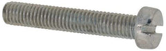 Value Collection - M5x0.80, 30mm Length Under Head Slotted Drive Machine Screw - Cheese Head, Grade 4.8 Steel, Zinc-Plated Finish, Without Washer - USA Tool & Supply