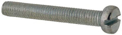 Value Collection - M5x0.80, 35mm Length Under Head Slotted Drive Machine Screw - Cheese Head, Grade 4.8 Steel, Zinc-Plated Finish, Without Washer - USA Tool & Supply