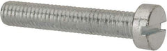 Value Collection - M6x1.00, 35mm Length Under Head Slotted Drive Machine Screw - Cheese Head, Grade 4.8 Steel, Zinc-Plated Finish, Without Washer - USA Tool & Supply