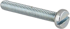 Value Collection - M3x0.50, 20mm Length Under Head Slotted Drive Machine Screw - Cheese Head, Grade 4.8 Steel, Zinc-Plated Finish, Without Washer - USA Tool & Supply