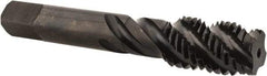 Hertel - 3/4-10 UNC 4 Flute Plug Spiral Flute Tap - High Speed Steel, Oxide Finish, 4-1/4" OAL, Right Hand Flute, Right Hand Thread, H3 - Exact Industrial Supply