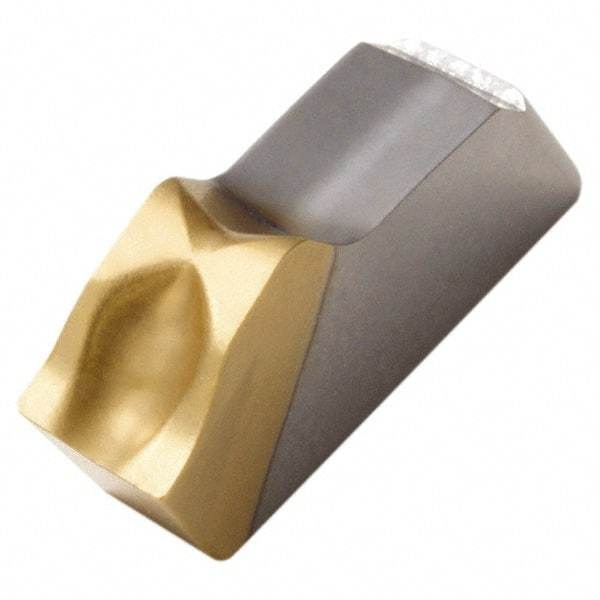 Seco - 150.1012 12 T25M Grade, 0.122" Cutting Width, Carbide Cutoff Insert - 6° Left Hand Lead Angle, 0.008" Cnr Rad, TiCN Coated, Single End - USA Tool & Supply