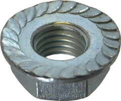 Value Collection - 5/16-24, 0.68" Flange Diam, Serrated Flange Nut - Grade Grade 2 Steel, Zinc-Plated Finish, 0.283" Flange Height - USA Tool & Supply