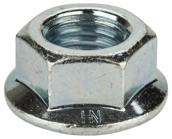 Value Collection - 3/4-10, 1-1/2" Flange Diam, Serrated Flange Nut - Grade Grade 2 Steel, Zinc-Plated Finish, 0.675" Flange Height - USA Tool & Supply