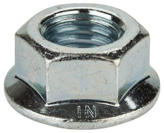 Value Collection - 3/4-10, 1-1/2" Flange Diam, Serrated Flange Nut - Grade Grade 2 Steel, Zinc-Plated Finish, 0.675" Flange Height - USA Tool & Supply