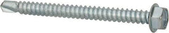 Value Collection - #12, Hex Washer Head, Hex Drive, 2-1/2" Length Under Head, #3 Point, Self Drilling Screw - Grade 1016-1024 Steel, Zinc-Plated Finish - USA Tool & Supply