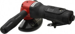 Universal Tool - 4" Wheel Diam, 10,000 RPM, Pneumatic Angle & Disc Grinder - 3/8-24 Spindle, 24 CFM, Rear Exhaust - USA Tool & Supply