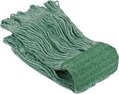 PRO-SOURCE - 5" Green Head Band, Small Blended Fiber Loop End Mop Head - 4 Ply, Clamp Jaw Connection, Use for General Purpose - USA Tool & Supply