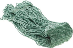 PRO-SOURCE - 5" Green Head Band, X-Large Blended Fiber Loop End Mop Head - 4 Ply, Side Loading Connection, Use for General Purpose - USA Tool & Supply