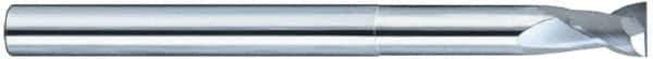 SGS - 3/4", 1" LOC, 3/4" Shank Diam, 6" OAL, 2 Flute, Solid Carbide Square End Mill - Single End, Uncoated, Spiral Flute, 35° Helix, Centercutting, Right Hand Cut, Right Hand Flute, Series 47E - USA Tool & Supply