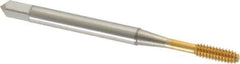 OSG - #4-40 UNC H2 Thread Limit Modified Bottoming Thread Forming Tap - Cobalt, TiN Finish, 1-7/8" OAL, 9/16" Thread Length, Right Hand Thread, Series HY-PRO NRT - USA Tool & Supply