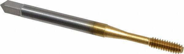 OSG - #4-40 UNC H7 Thread Limit Modified Bottoming Thread Forming Tap - Cobalt, TiN Finish, 1-7/8" OAL, 9/16" Thread Length, Right Hand Thread, Series HY-PRO NRT - USA Tool & Supply