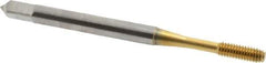 OSG - #4-48 UNF H4 Thread Limit Modified Bottoming Thread Forming Tap - Cobalt, TiN Finish, 1-7/8" OAL, 9/16" Thread Length, Right Hand Thread, Series HY-PRO NRT - USA Tool & Supply