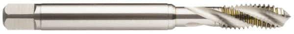 Guhring - 5/8-11 UNC 4 Flute 2BX Modified Bottoming Spiral Flute Tap - Powdered Metal, TiAlN Finish, 110mm OAL, Right Hand Flute, Right Hand Thread, Series 2922 - USA Tool & Supply