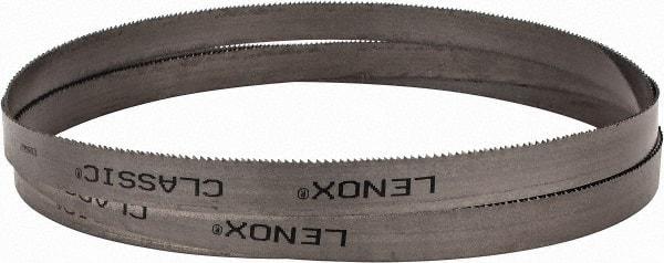 Lenox - 10 to 14 TPI, 7' 9" Long x 3/4" Wide x 0.035" Thick, Welded Band Saw Blade - Bi-Metal, Toothed Edge, Modified Raker Tooth Set, Flexible Back, Contour Cutting - USA Tool & Supply