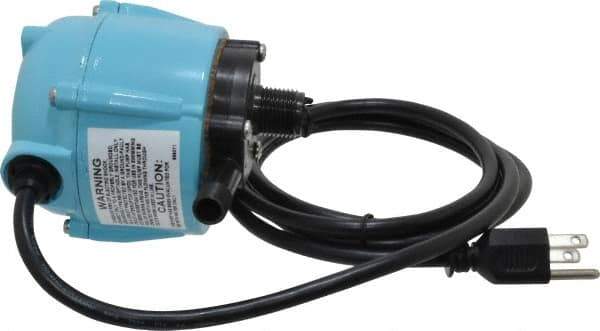 Little Giant Pumps - 1/150 HP, 3.2 psi, Aluminum Miniature Submersible Pump - 1/4 Inch Inlet, 1/4 Inch Outlet, 6 Ft. Long Power Cord, 1.1 Amp - USA Tool & Supply